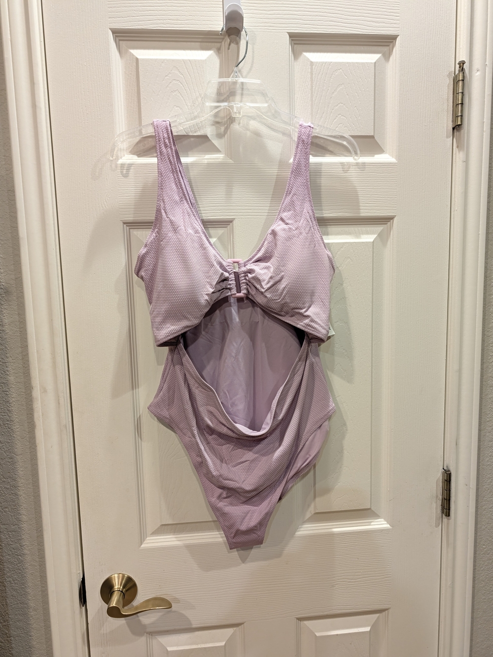 NWT Old Navy Textured Cut-Out One-Piece Swimsuit Pink XL